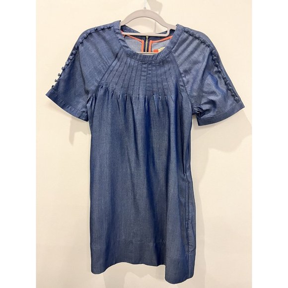 Ted Baker London Shift Dress Navy Blue Size Ted 1 US 4 Retail $295 - Picture 6 of 15